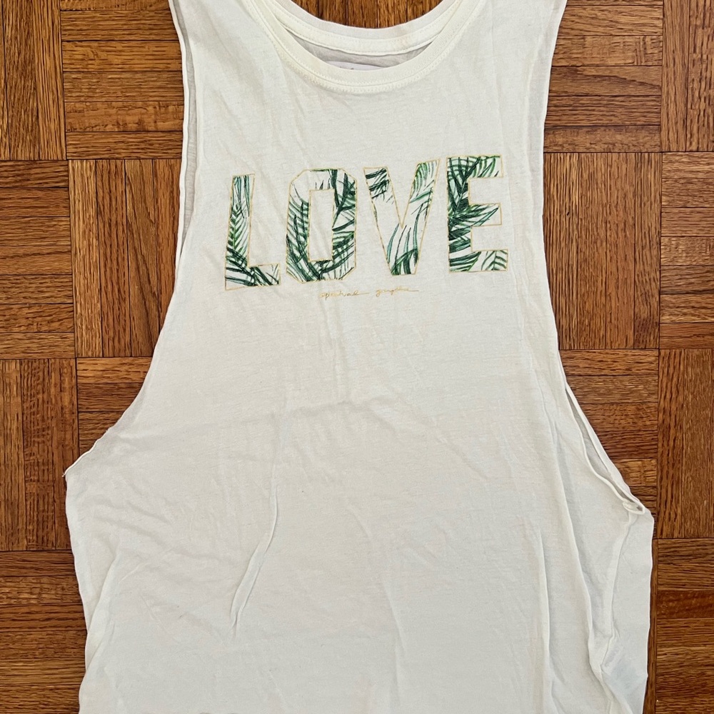 Spiritual Gangster Palm Love Ivory Tee size S